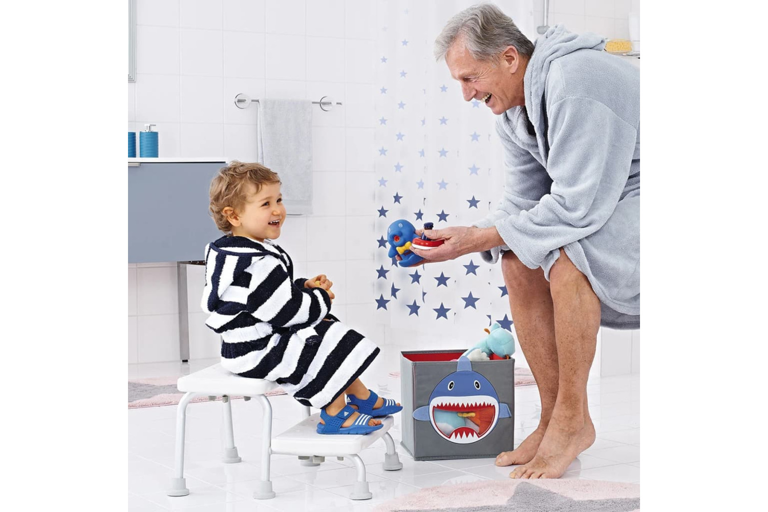 Ridder 421612 Two-tier Step Stool White 150 Kg A0102001