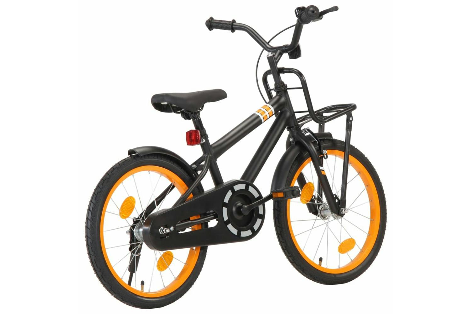 Vidaxl 92191 Kids Bike With Front Carrier 18 Inch Black And