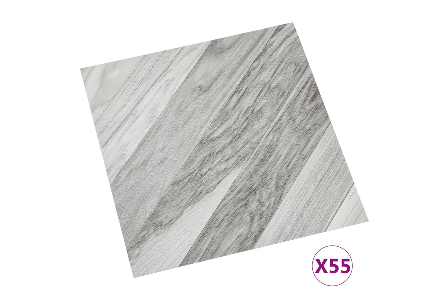 Vidaxl Self-adhesive Flooring Planks 55 Pcs Pvc 5.11 M² Grey Striped