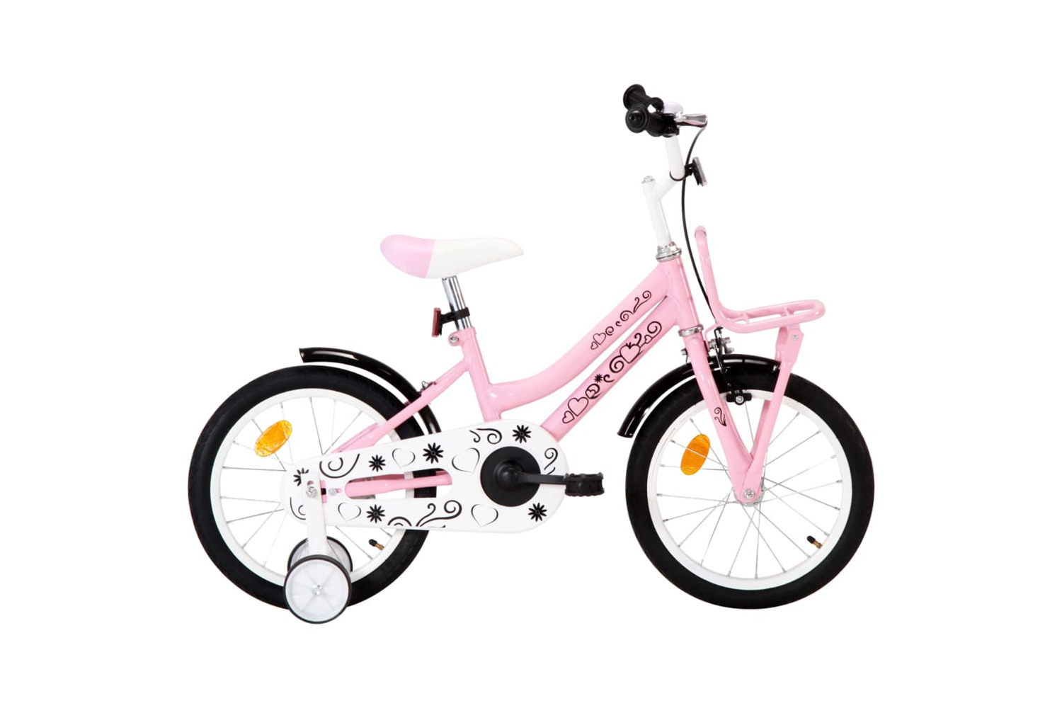 vidaXL 92195 Kids Bike With Front Carrier 16 Inch White And