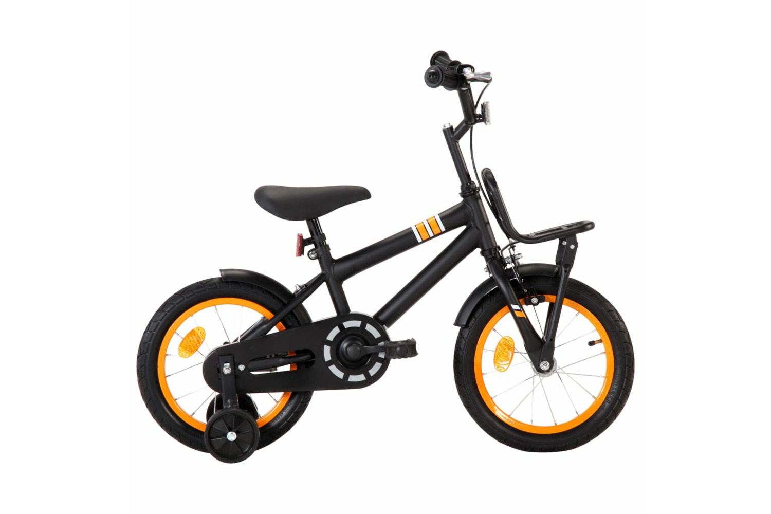 vidaXL 92189 Kids Bike With Front Carrier 14 Inch Black And