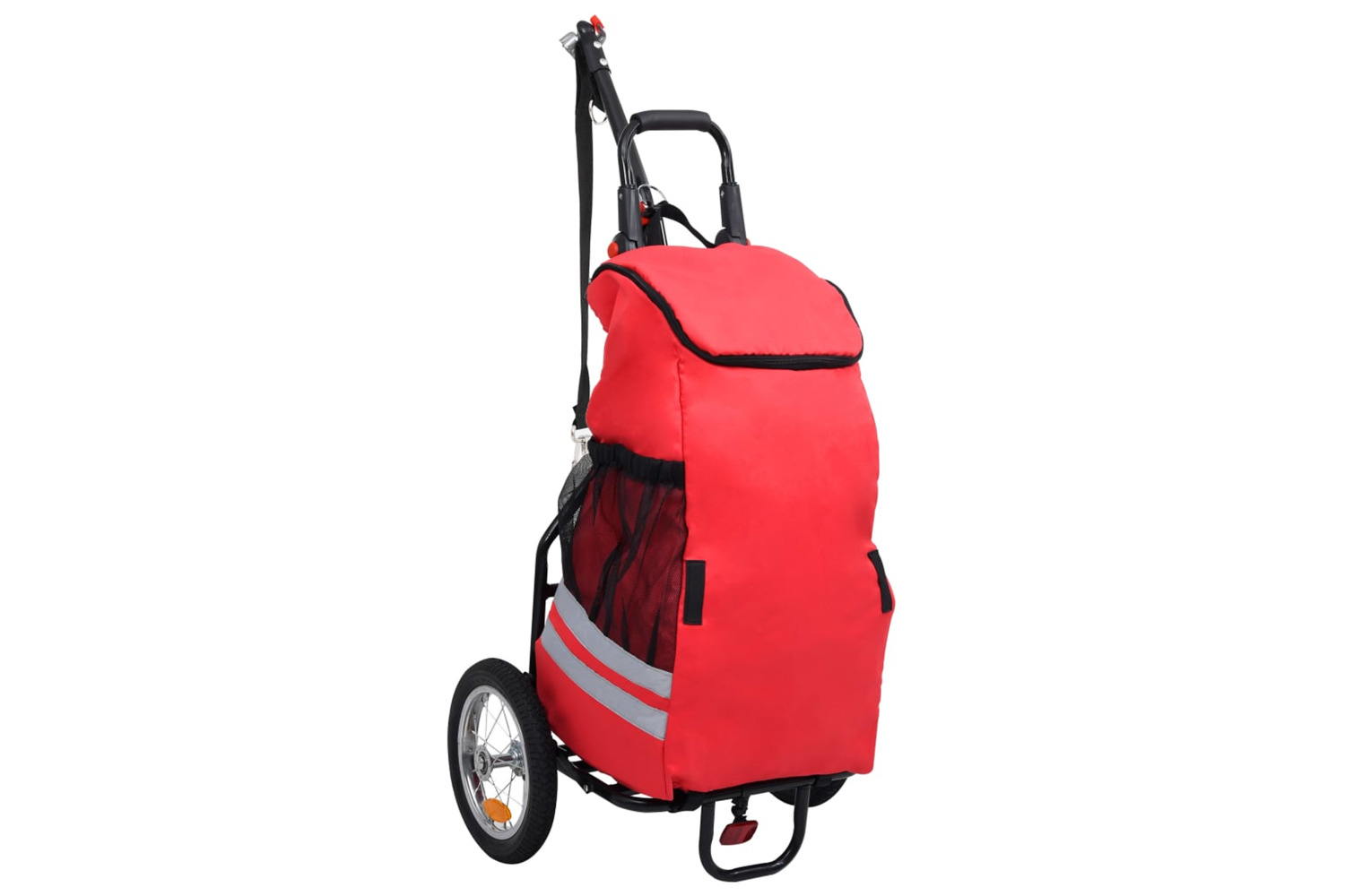 vidaXL 92446 Folding Cargo Bike Trailer With Grocery Bag Red