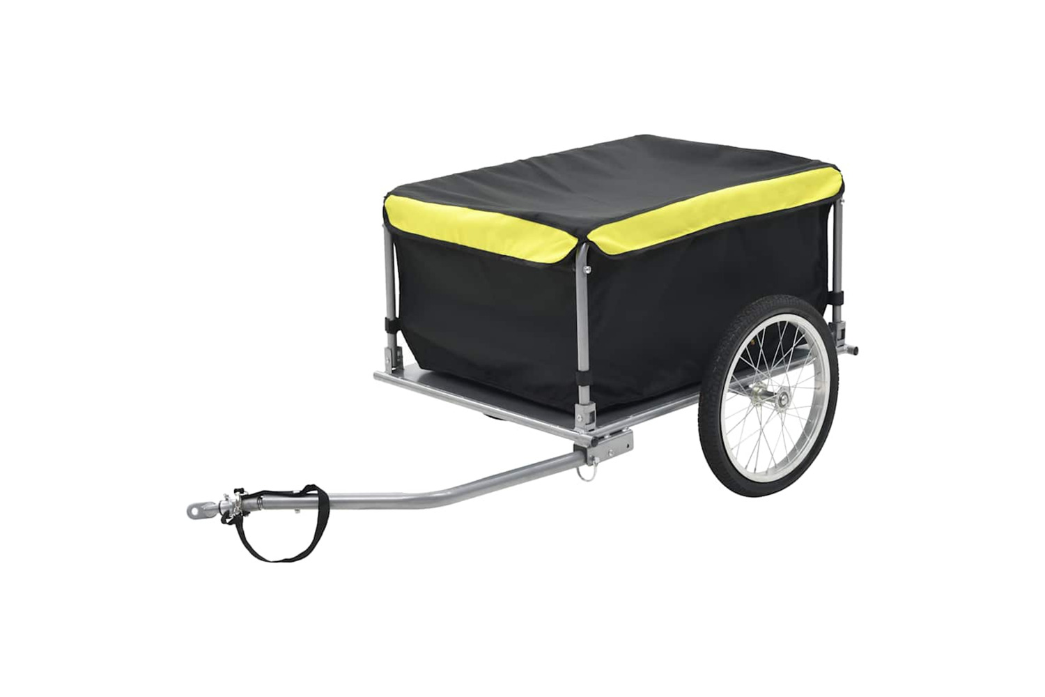 Vidaxl Bike Trailer Black And Yellow 65 Kg