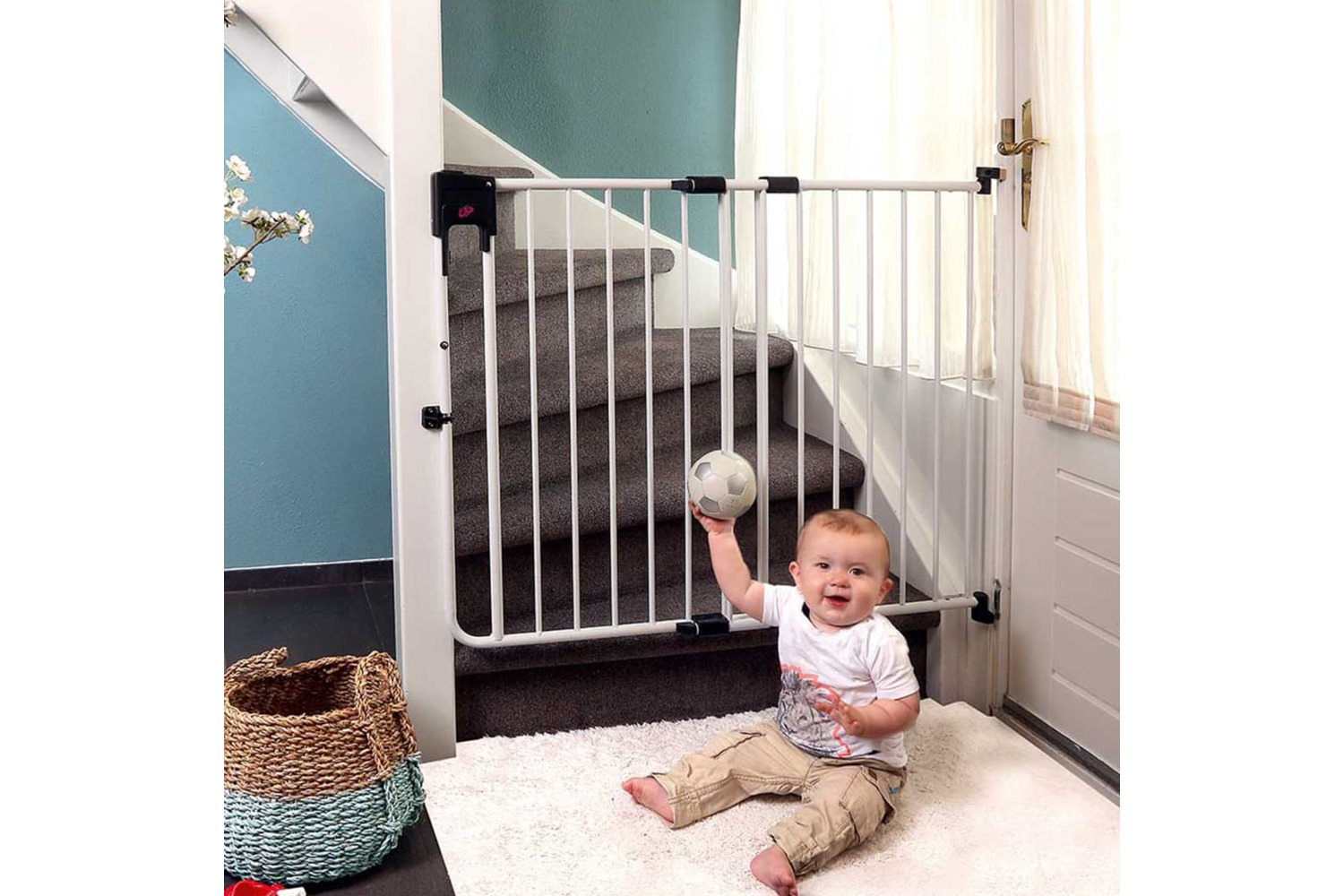 A3 Baby & Kids 435940 Safety Gate Safedoor White 75.5-116 Cm
