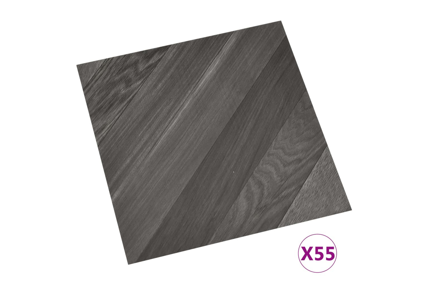 Vidaxl Self-adhesive Flooring Planks 55 Pcs Pvc 5.11 M² Grey Striped