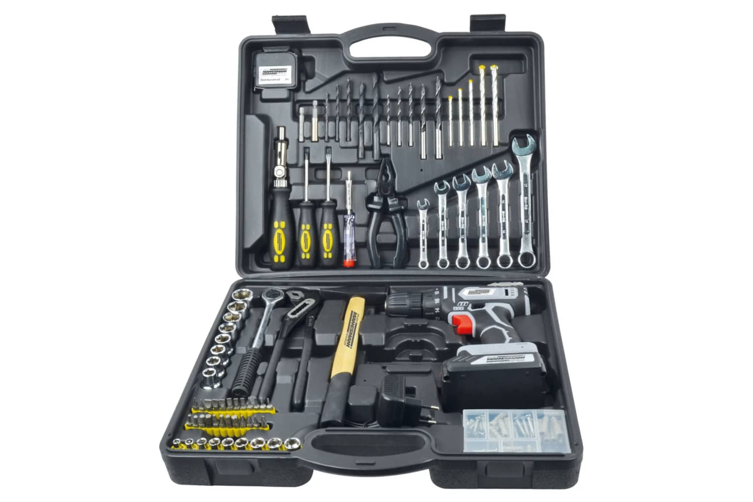 Bruder Mannesmann 440340 75 Piece Tool Kit With Cordless Drill 20 V. 1.3 Ah