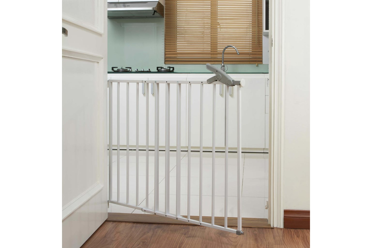 Fenss 421709 Safety Gate Oslo 73-107 Cm Metal White 64633