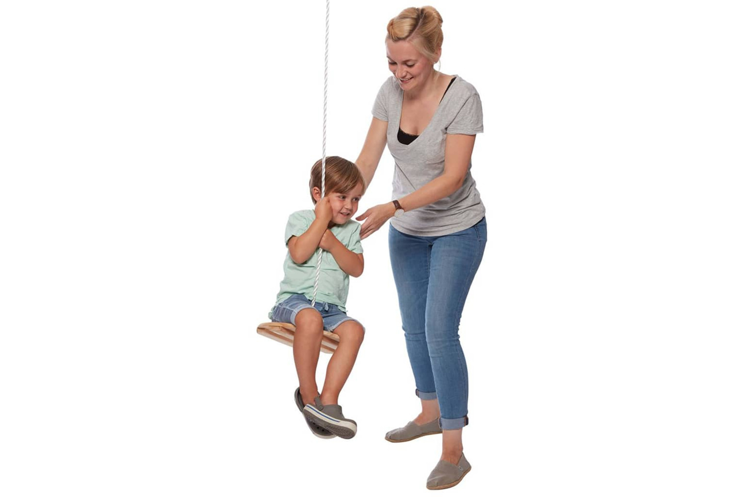 Happy People 435991 Wooden Dish Swing Seat Monkey Swing