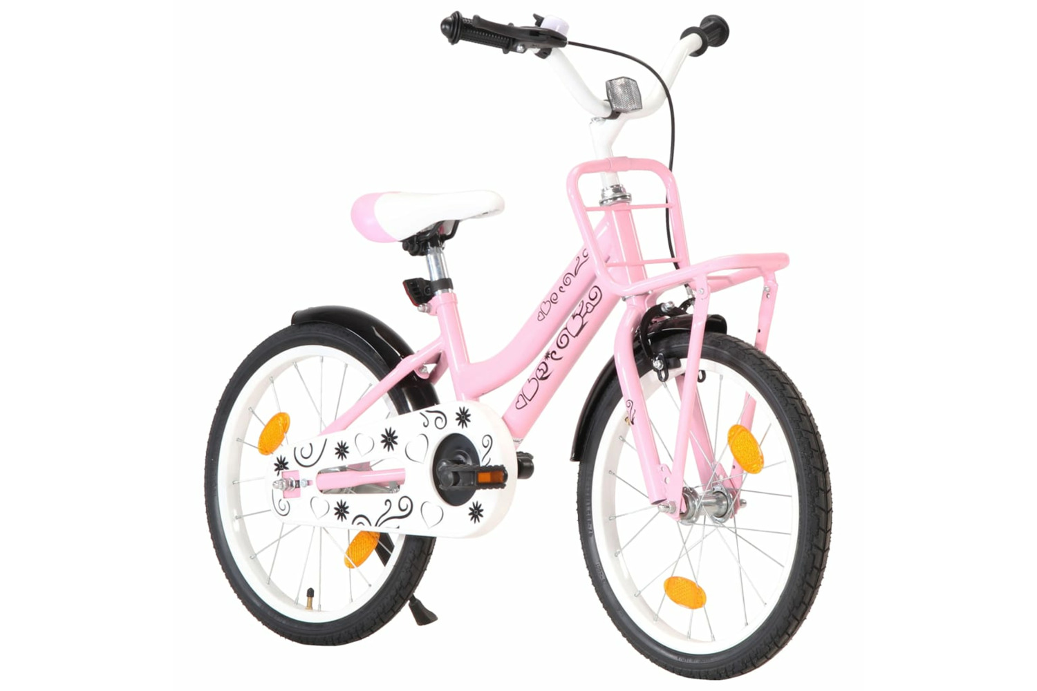vidaXL 92196 Kids Bike With Front Carrier 18 Inch Pink And B