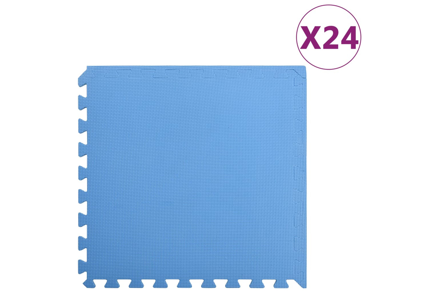 vidaXL 92466 Floor Mats 24 Pcs 8.64 ÃÂÂ¡ Eva Foam Blue