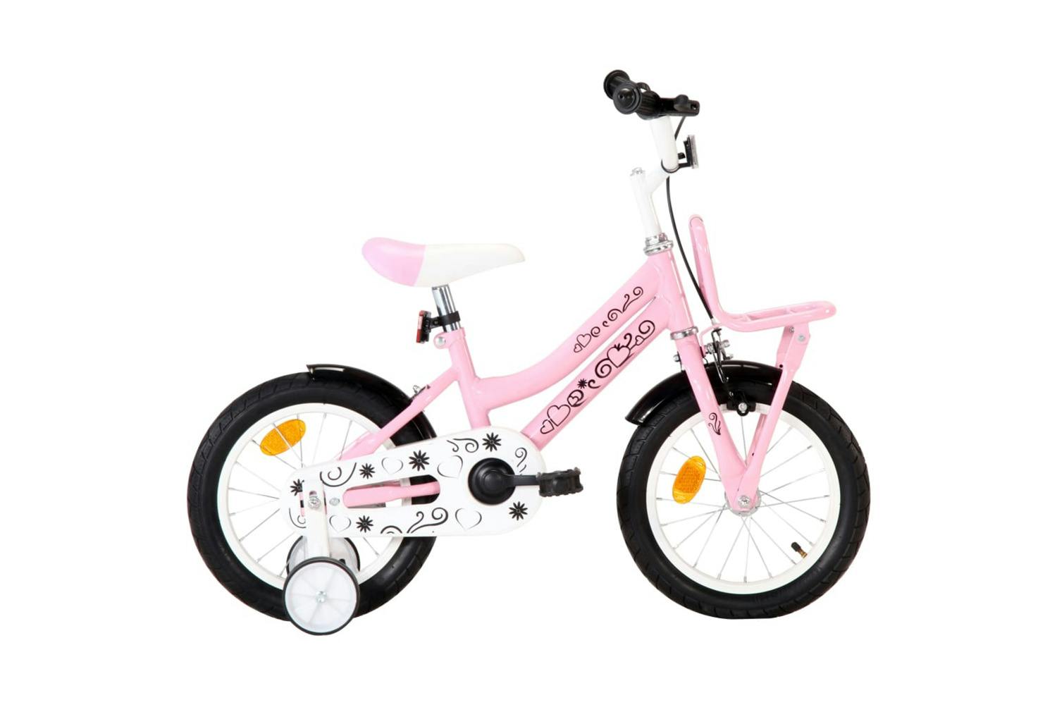 Vidaxl 92194 Kids Bike With Front Carrier 14 Inch White And