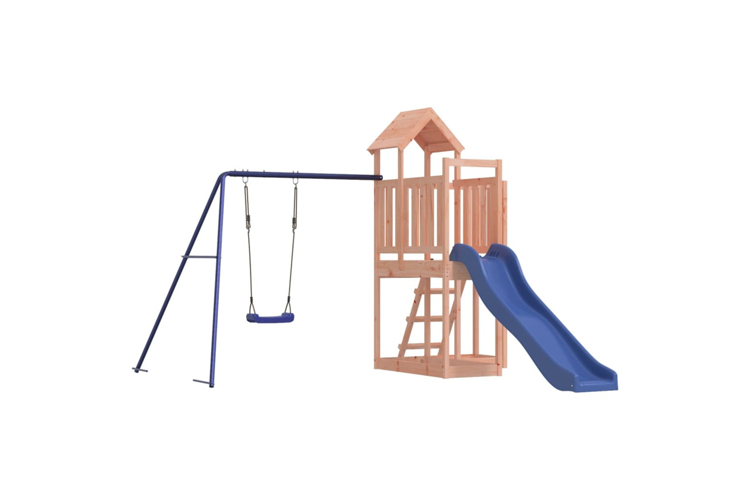vidaXL 3155841 Playhouse With Slide Swing Solid Wood Douglas