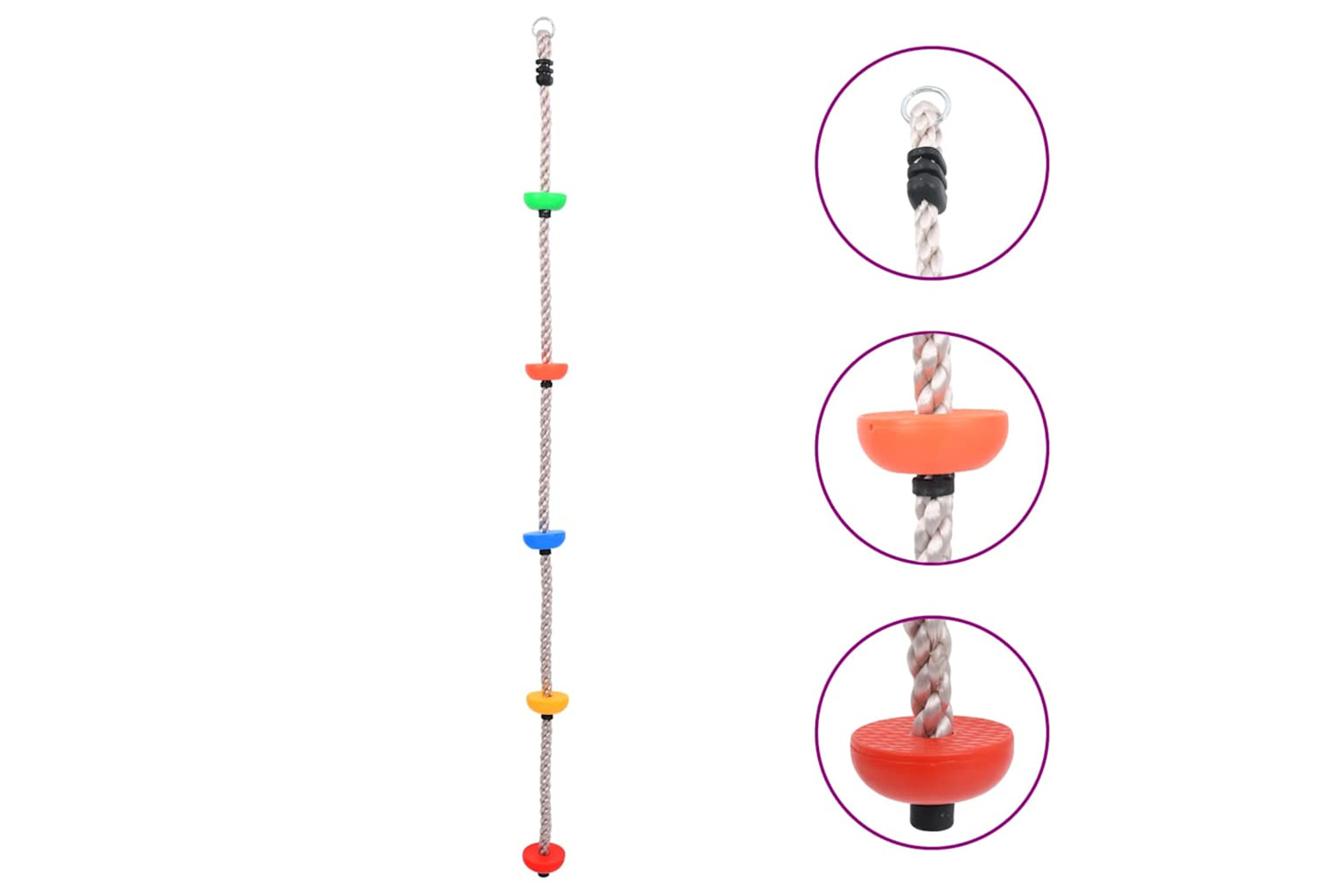 Vidaxl Climbing Rope With Platforms 200 Cm