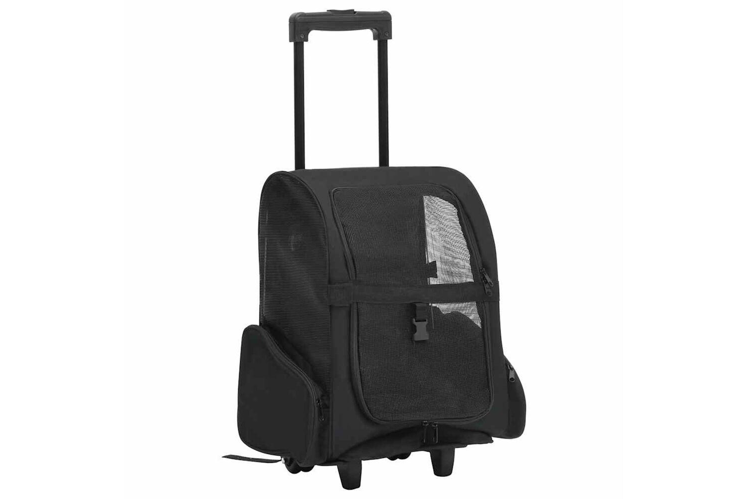 vidaXL Foldable Multipurpose Pet Trolley Black