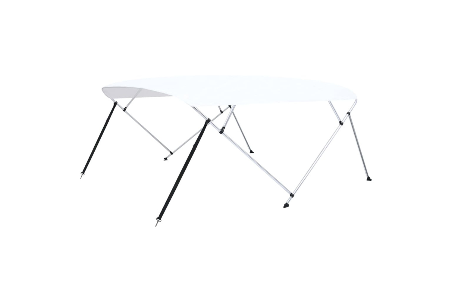 vidaXL 93140 4 Bow Bimini Top White 243x(230-244)x137cm