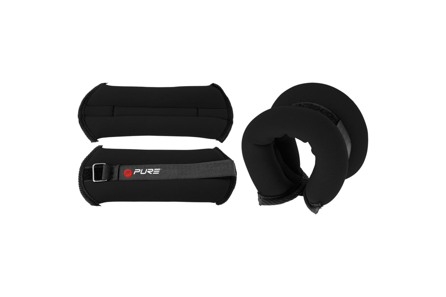 Pure2improve 437440 Ankle And Wrist Weights 2x1.5 Kg Black