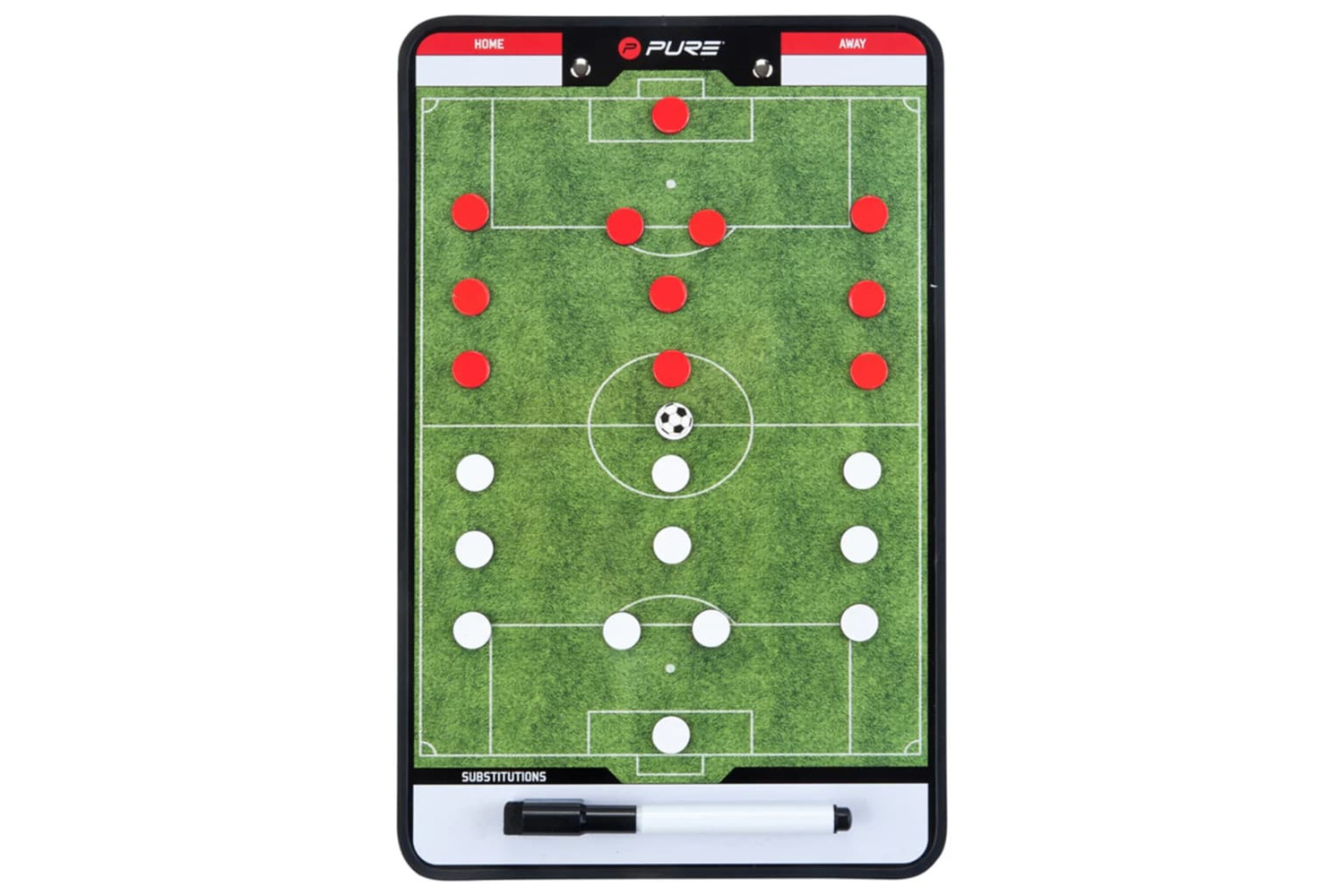Pure2improve 418653 Double-sided Coach Board Football 35x22 Cm P2i100680