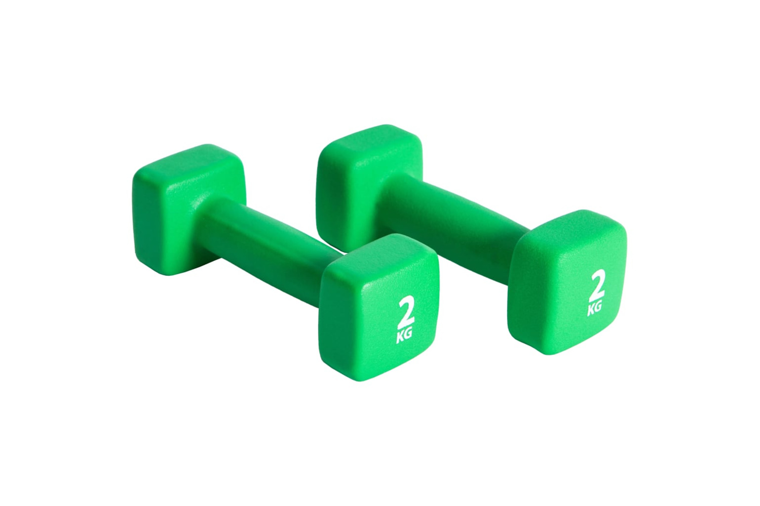 Pure2improve 427689 Dumbbell Set 2x2 Kg Neoprene Green