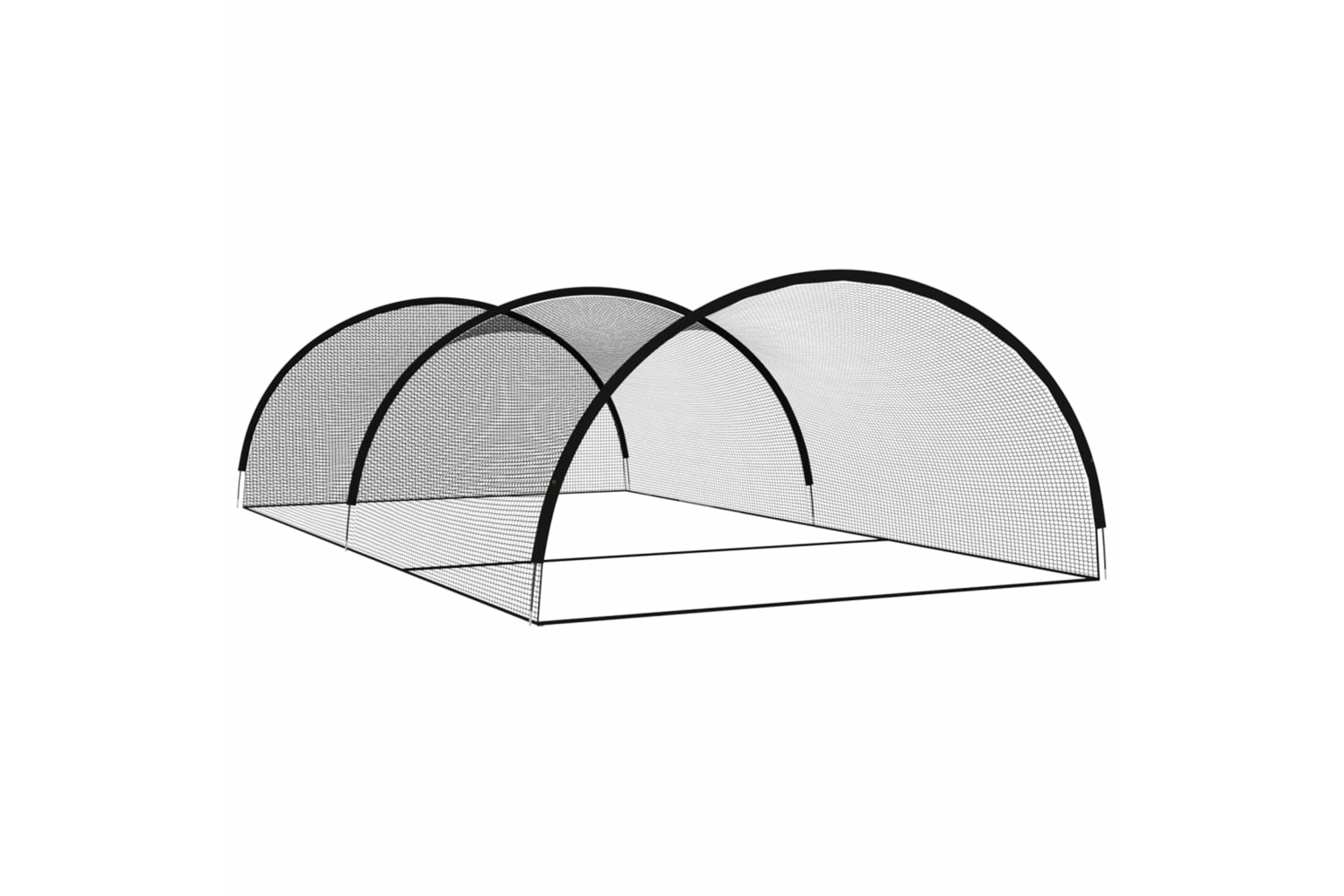 vidaXL 93750 Baseball Batting Cage Net Black 900x400x250cm Polyester