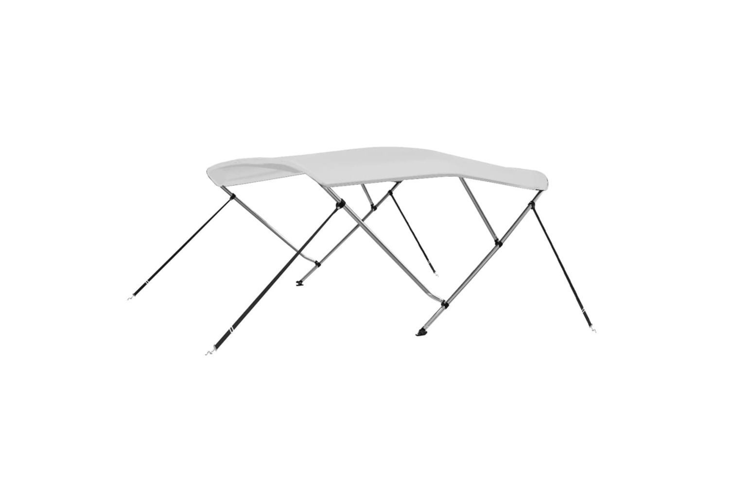 vidaXL 92361 3 Bow Bimini Top White 183x180x137cm