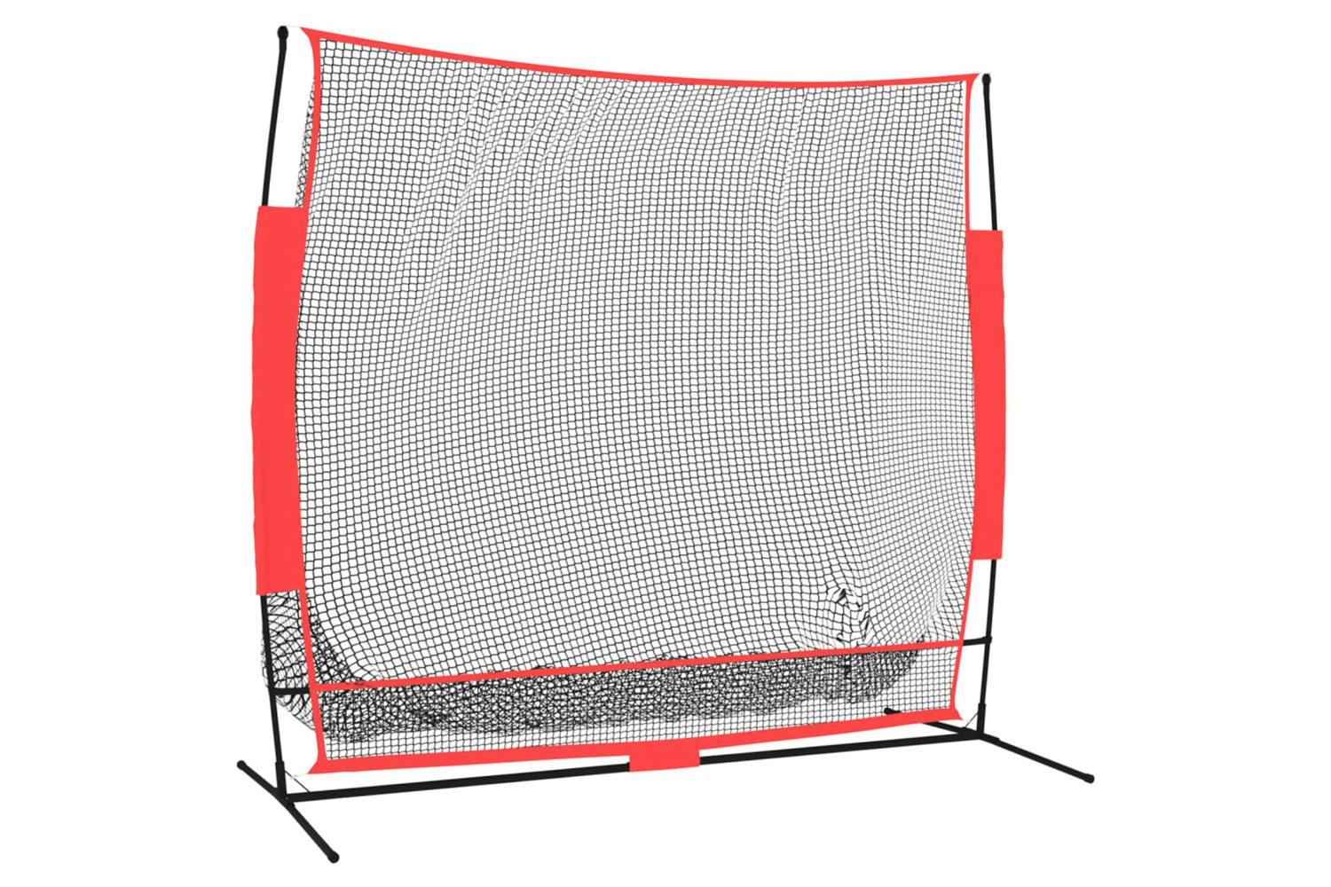 Vidaxl 93746 Portable Baseball Net Black And Red 215x107x216 Cm Polyester