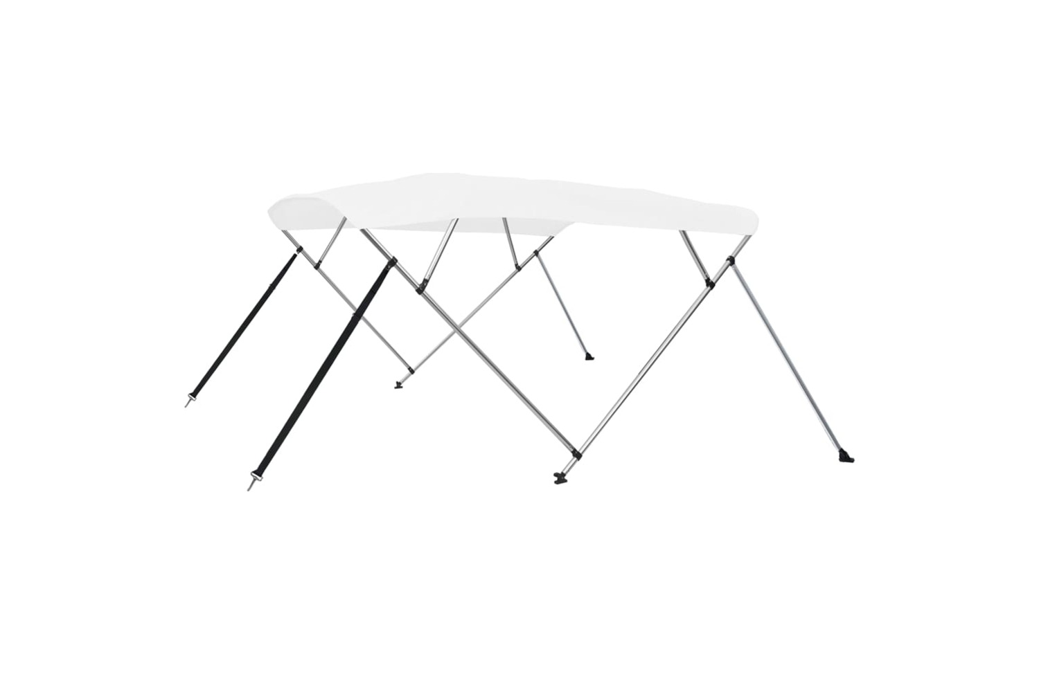 vidaXL 92369 4 Bow Bimini Top White 243x210x137cm