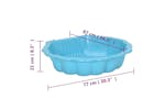 Vidaxl 317737 Sandpits 2 Pcs Blue 77x87x21cm Plastic