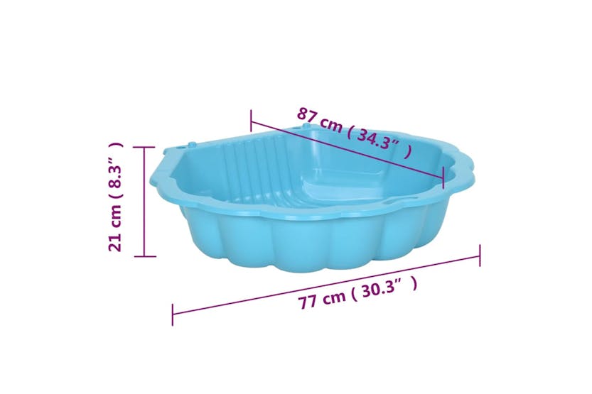 Vidaxl 317737 Sandpits 2 Pcs Blue 77x87x21cm Plastic