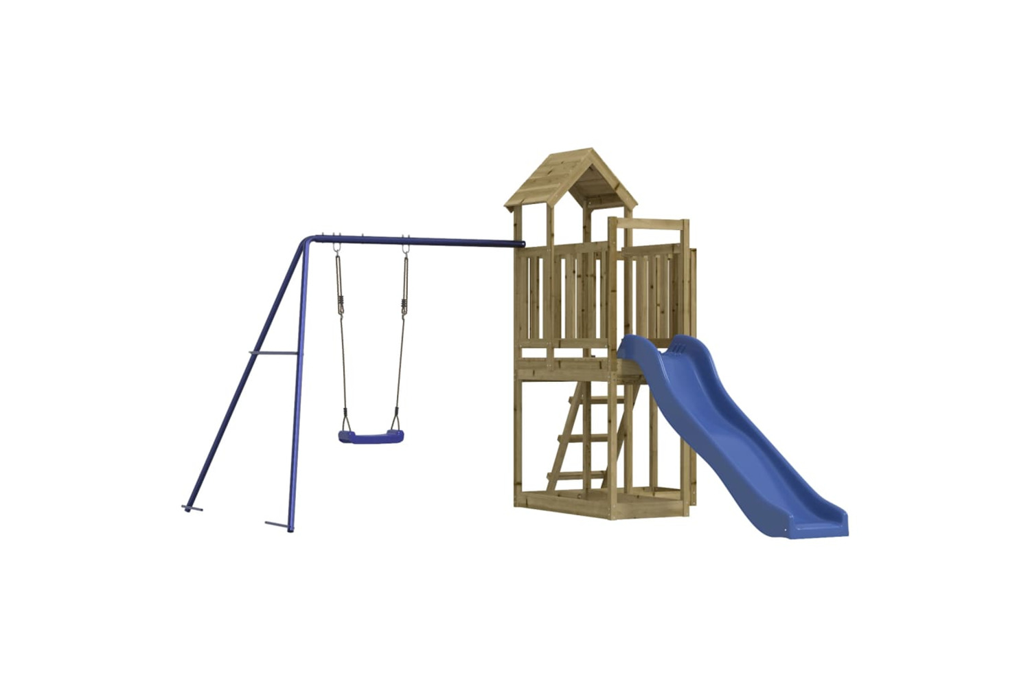 vidaXL 3155842 Playhouse With Slide Swing Impregnated Wood Pine