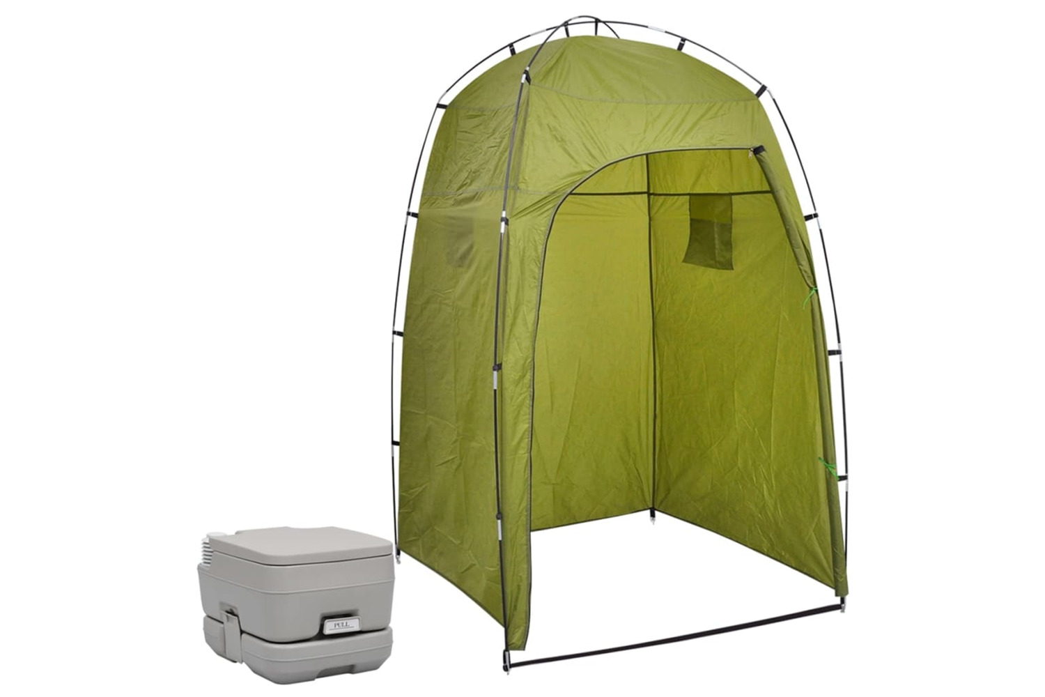 vidaXL 3081890 Portable Camping Toilet With Tent 10+10 L