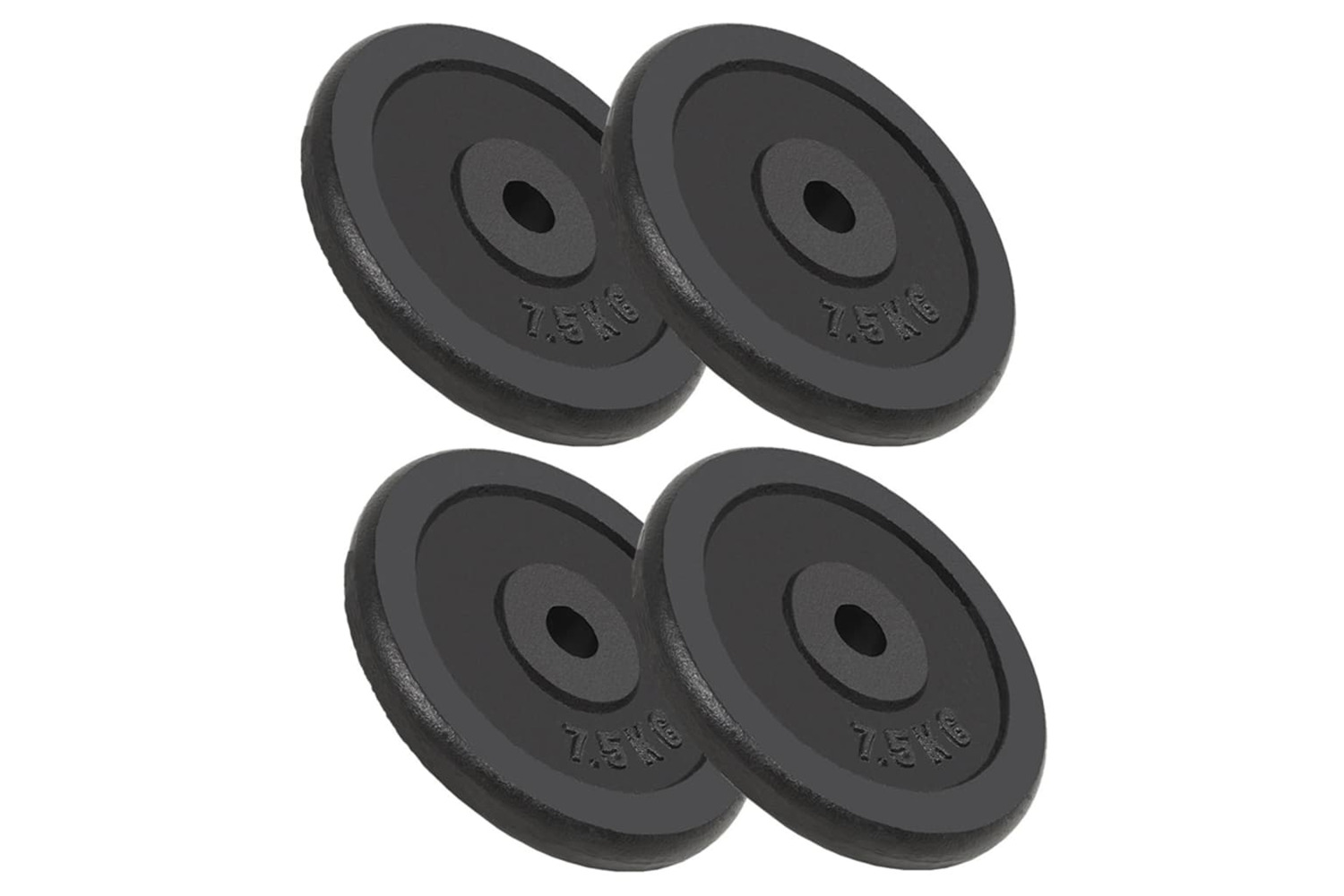 vidaXL 91393 Weight Plates 4 Pcs 4x7.5 Kg Cast Iron