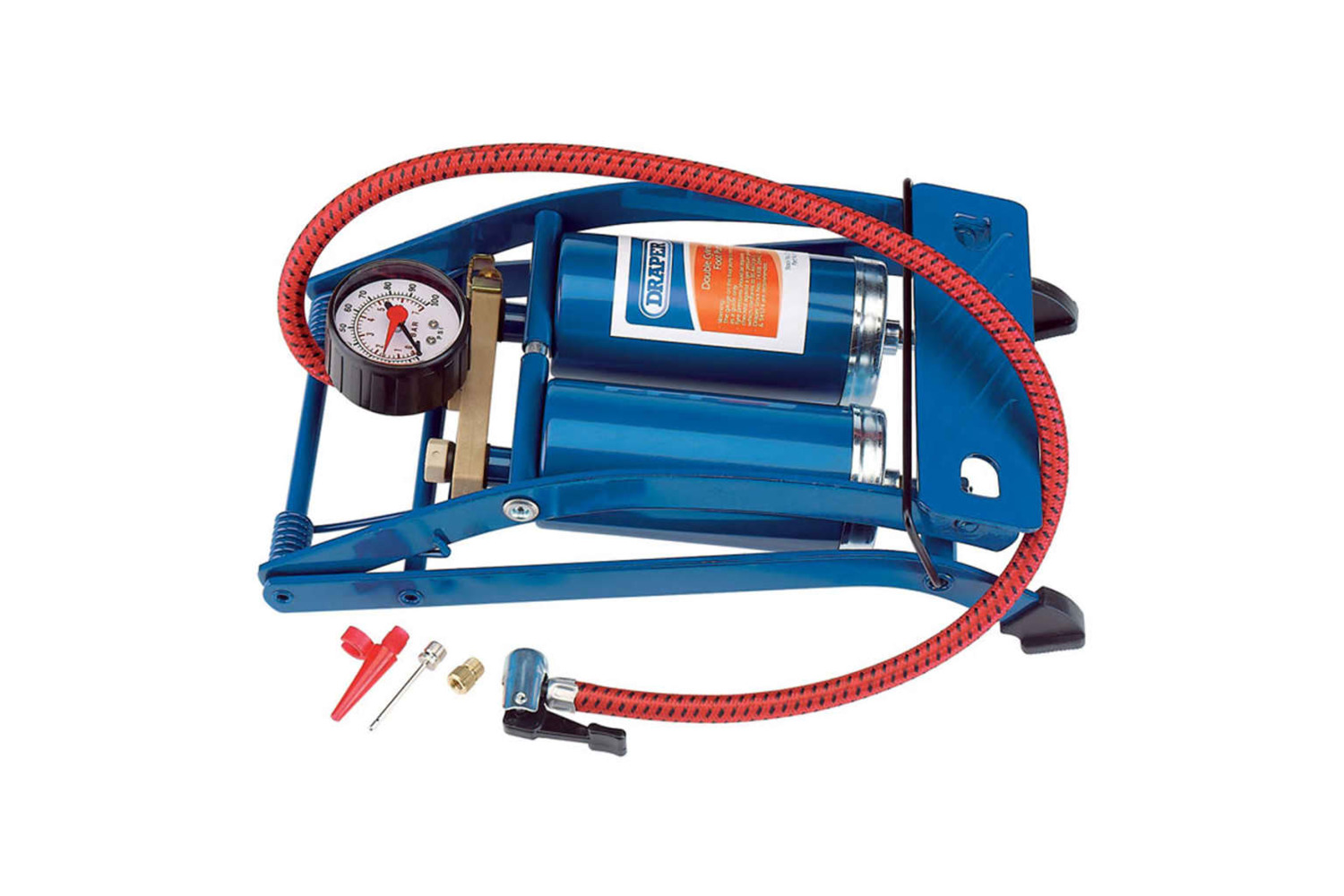Draper Tools 415063 Double Cylinder Foot Pump Blue 25996
