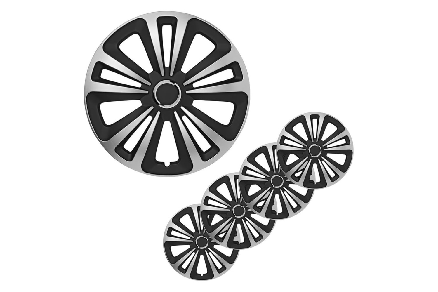 Proplus Wheel Covers Terra Silver And Black 16 4 Pcs