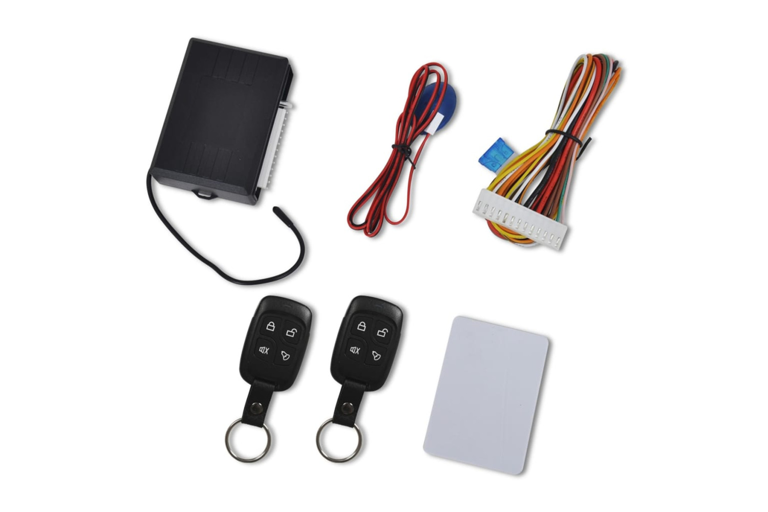 vidaXL 150042 Car Central Door Locking Set Universal With 2 Remote Keys