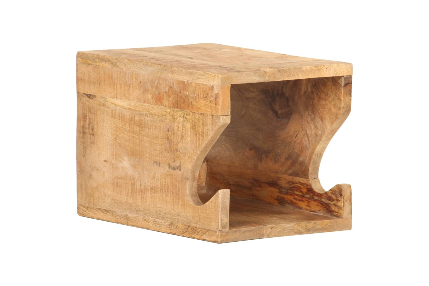 vidaXL 320477 Wall Mounted Bicycle Rack 35x25x25cm Solid Rough Mango Wood