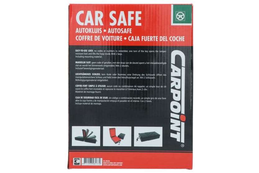 Carpoint 439311 Car Safe Steel 22.5x16x7.5cm Black