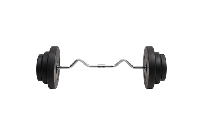 Vidaxl 3145019 Curl Barbell With Plates 60 Kg