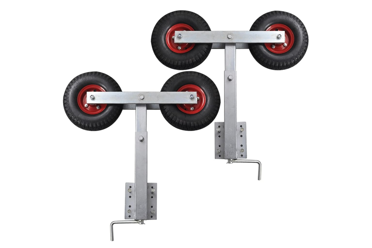 vidaXL 141551 Boat Trailer Double Wheel Bow Support Set Of 2 59 - 84cm