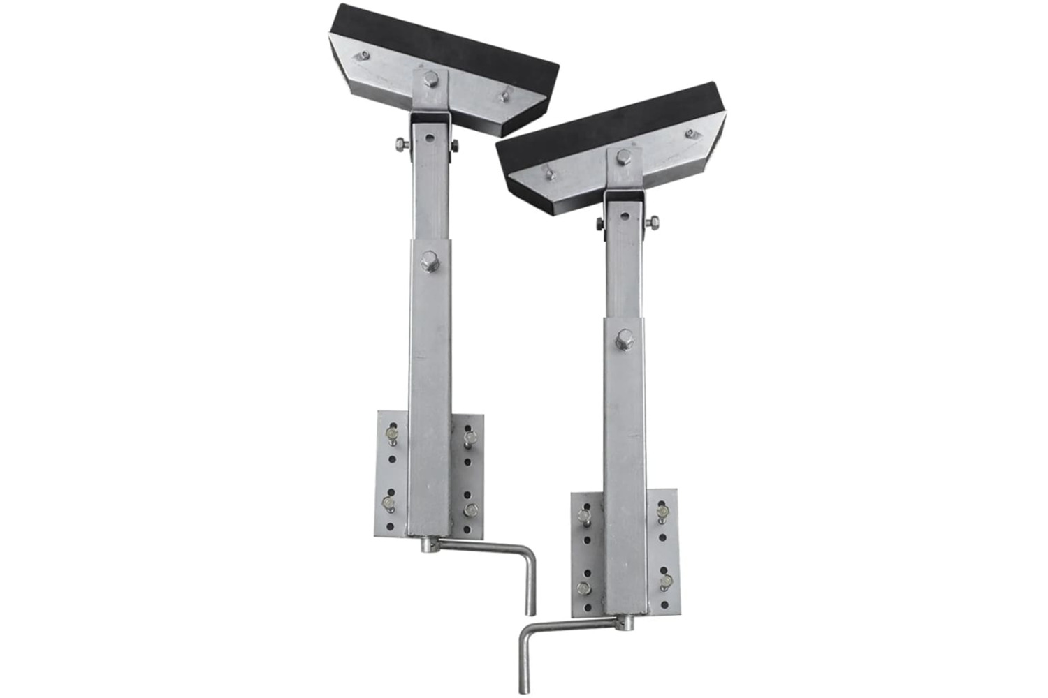 vidaXL 141552 Boat Trailer Solid Bar Bow Support Set Of 2 63 - 88cm