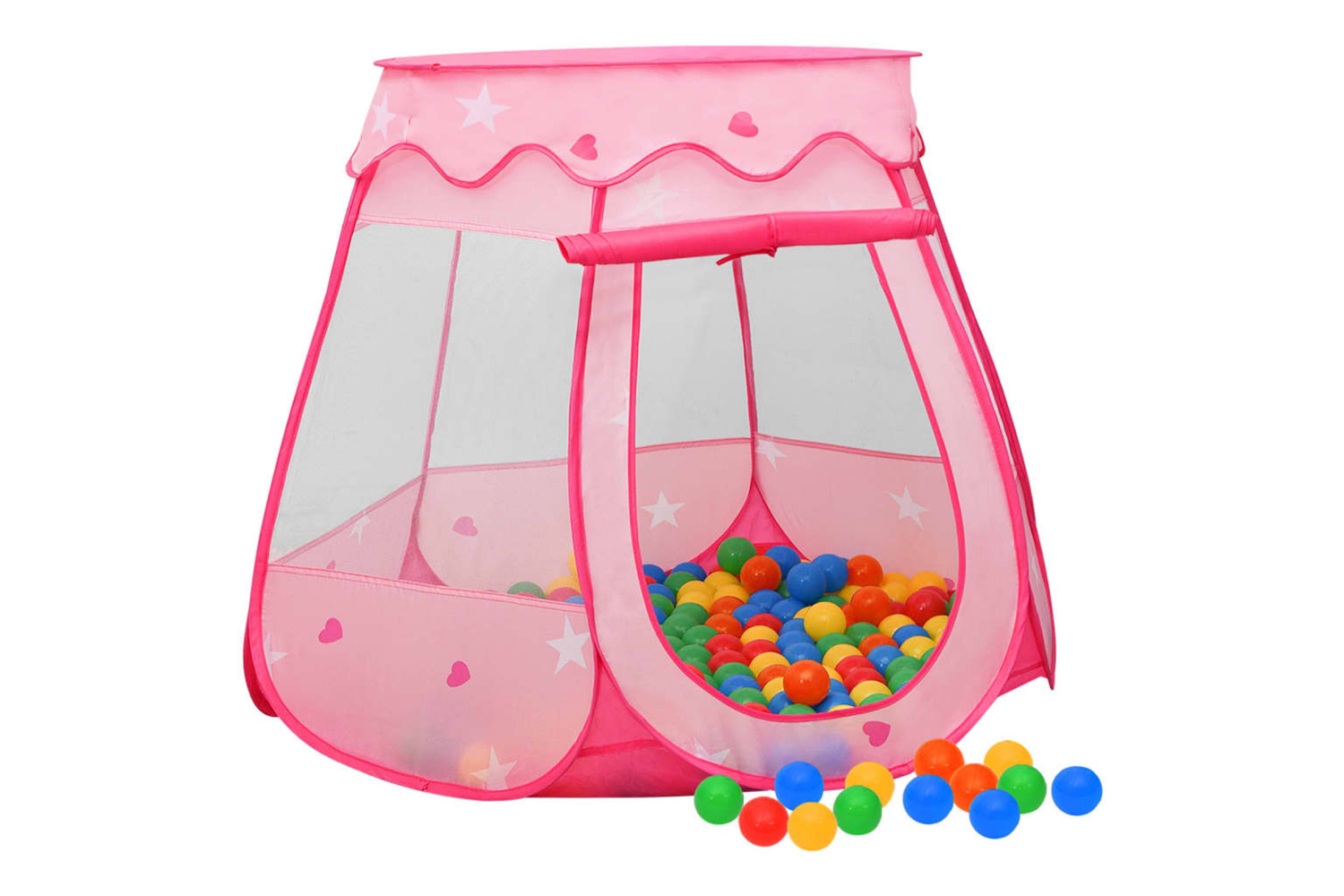 vidaXL 3107724 Children Play Tent With 250 Balls Pink 102x102x82cm