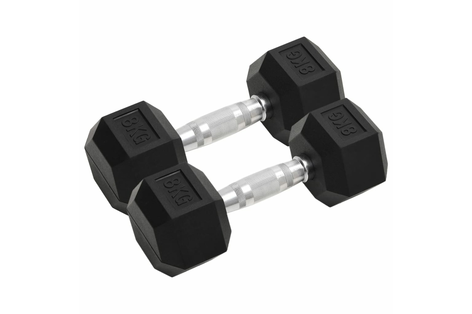 vidaXL 93603 Dumbbells 2 Pcs 16 Kg Cast Iron