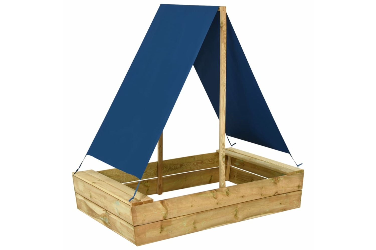 vidaXL 3059958 Sandpit With Roof 80x60x97.5cm Impregnated Pinewood