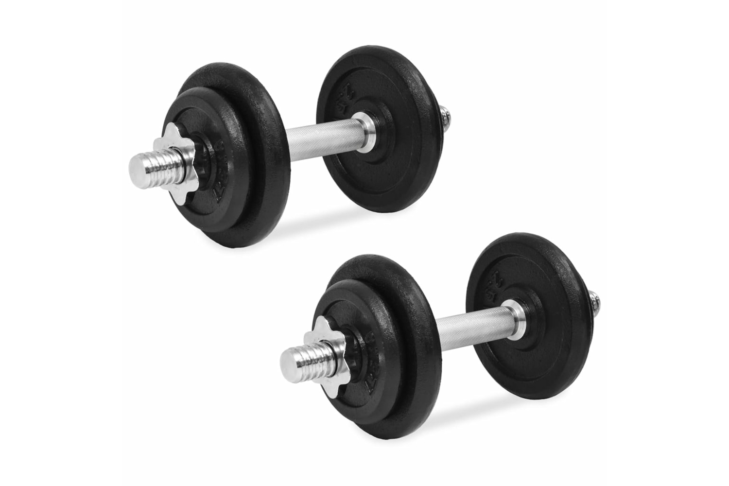 vidaXL 91409 14 Piece Dumbbell Set 20 Kg Cast Iron
