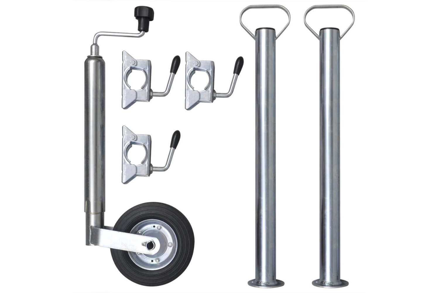 vidaXL 210308 48mm Jockey Wheel With 2 Support Tubes & 3 Split Clamps