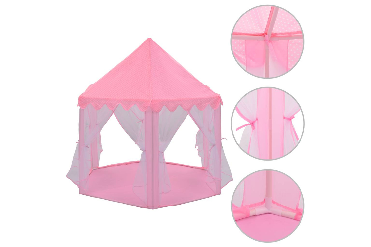 Vidaxl Princess Play Tent Pink