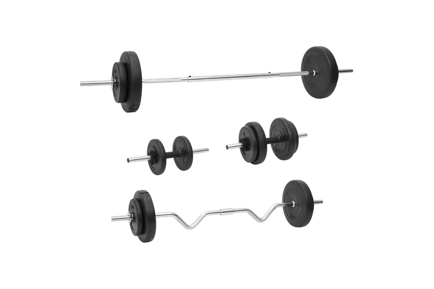 vidaXL 3145028 Barbell And Dumbbell Plates 60 Kg