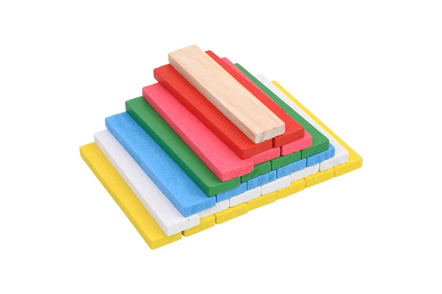 Vidaxl 150 Piece Wooden Building Block Set Solid Pinewood Painted