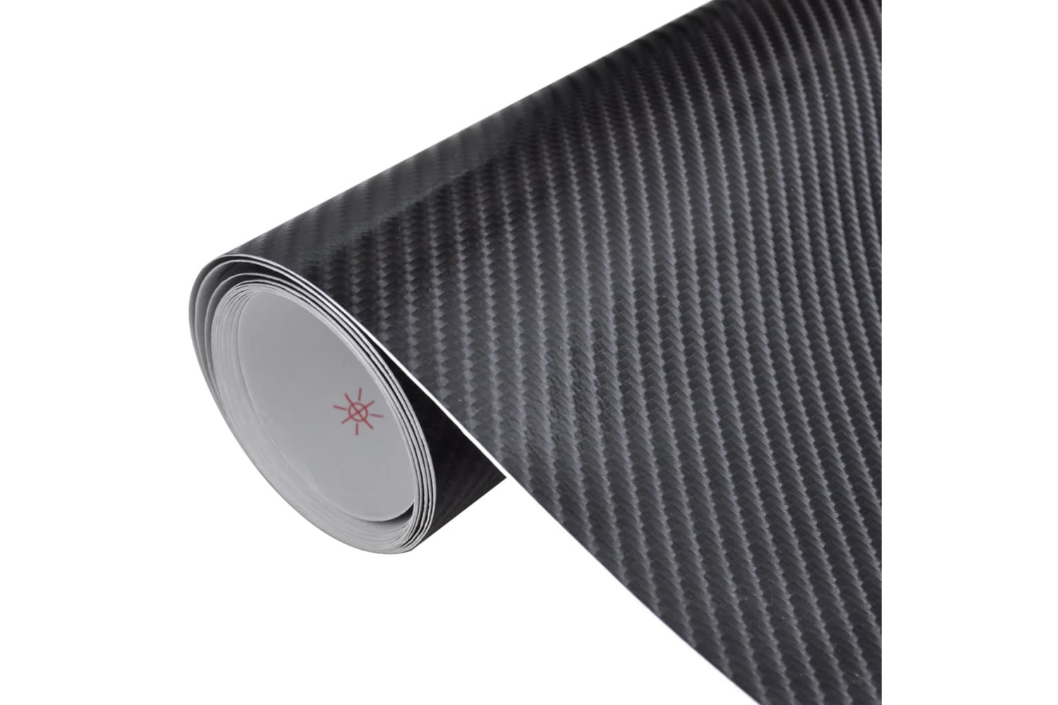 vidaXL 150141 Carbon Fiber Vinyl Car Film 4d Black 152 X 200cm