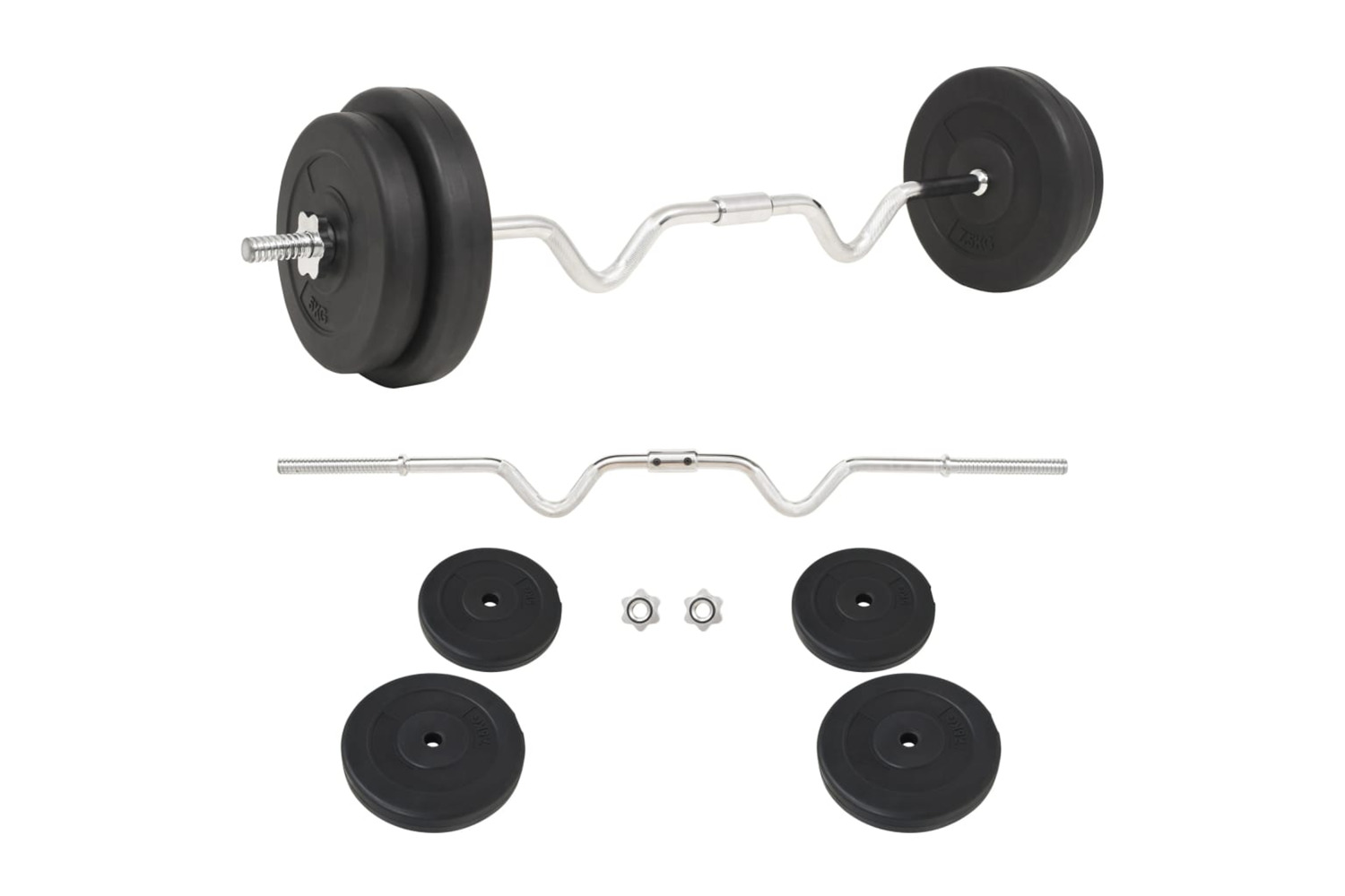 vidaXL 91399 Barbell Set 30 Kg