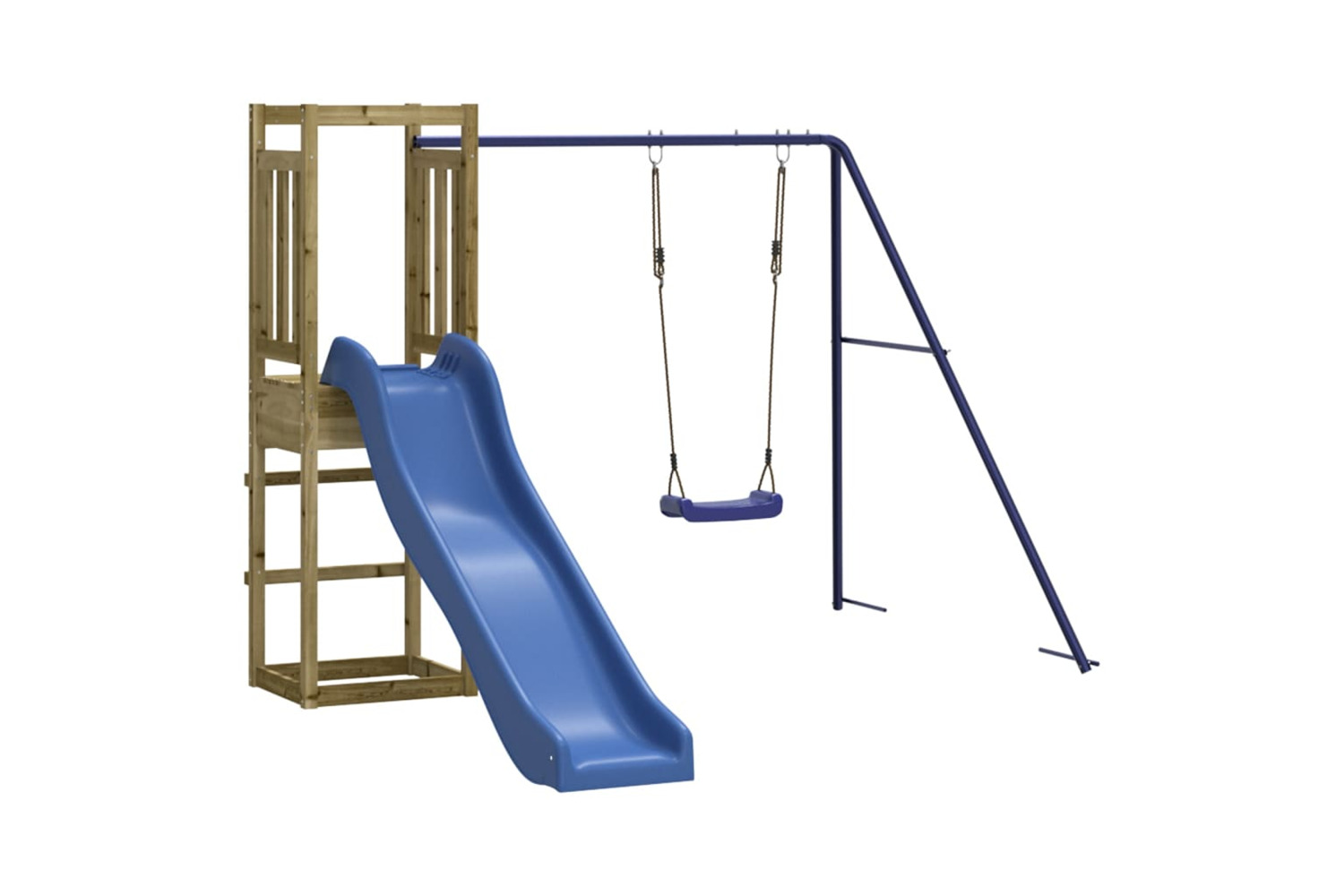 vidaXL 3155956 Playhouse With Slide Swing Impregnated Wood Pine